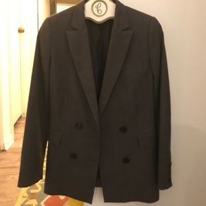 Dark grey fitted MANGO blazer